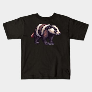 Pixel Badger Kids T-Shirt